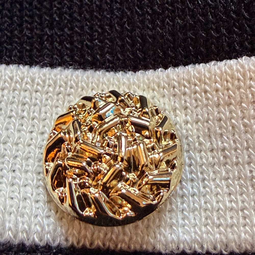 NWT Goelia Women's Black Knit Mixed Media Midi Dress Gold Buttons Sleeveless  S - Picture 9 of 11